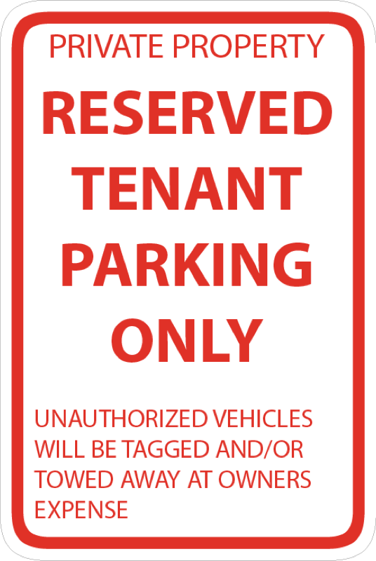 Parking and Regulation Signs 18x24